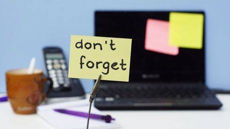 Do not forget memo in a office